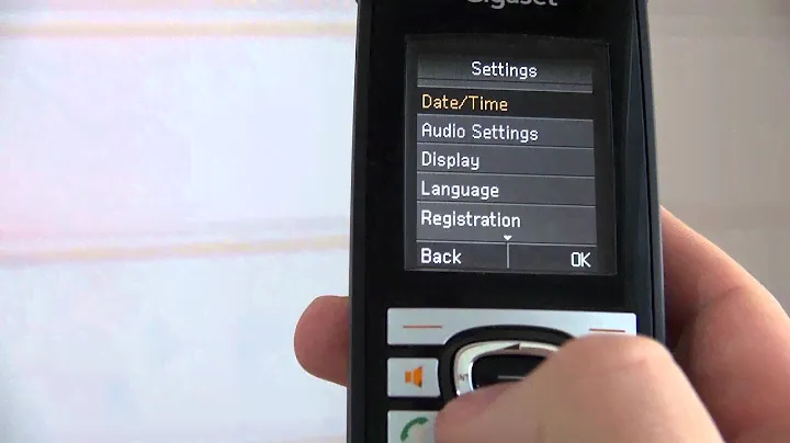 gigaset c610ip : menu set up