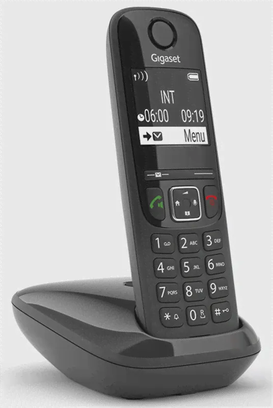 Беспроводной телефон GIGASET AS690 black