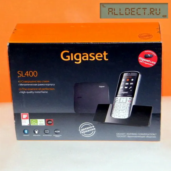 Дополнительная трубка Gigaset SL400H металл/чёрный