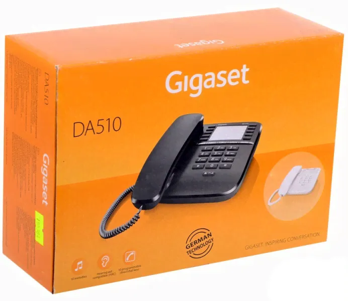 Телефон проводной Gigaset DA510 чёрный-0