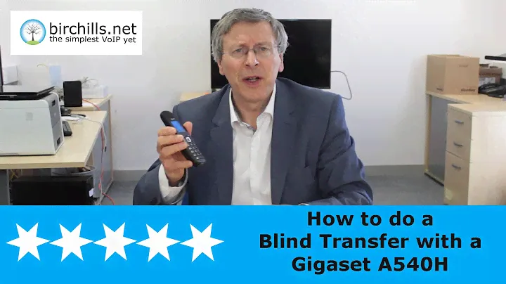 How to do a blind or unattended transfer with a Gigaset A540H DECT handset.
