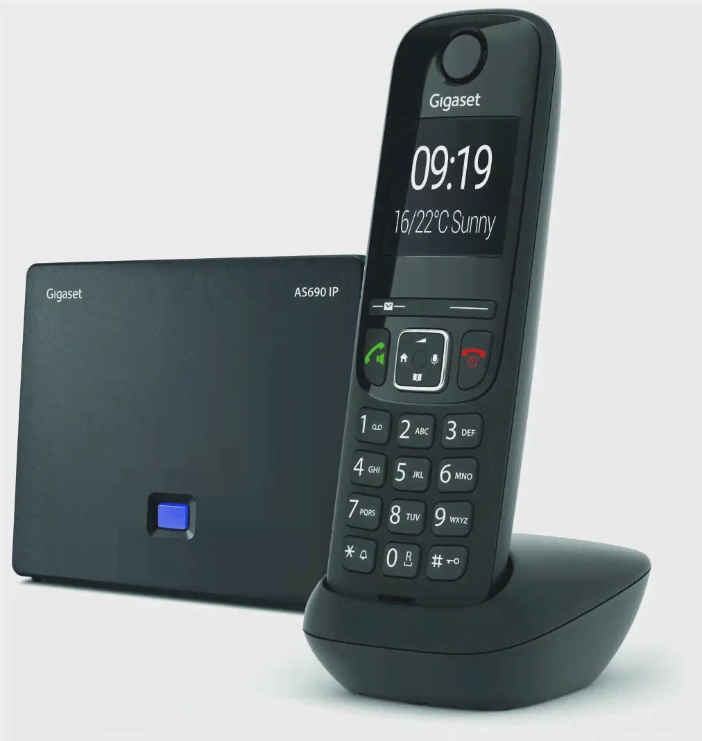 IP/Dect телефон Gigaset AS690 IP RUS BLACK-0