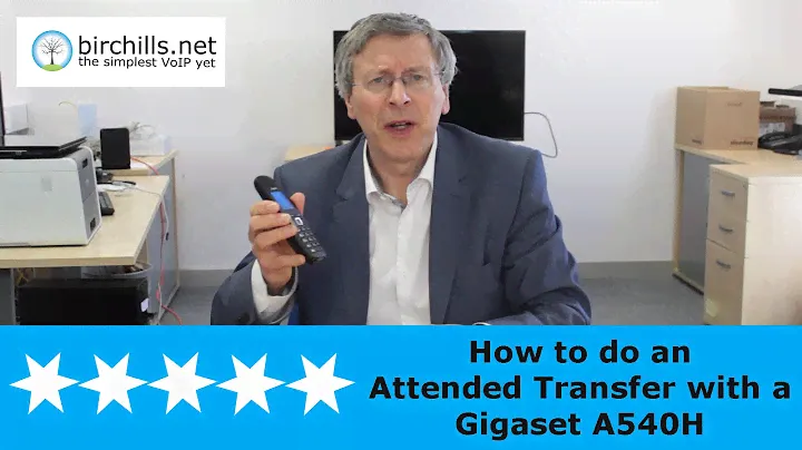 Как выполнить сопровождаемый перевод с помощью трубки Gigaset A540H DECT