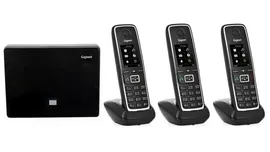 Радиотелефон с отдельной базой Gigaset C530 чёрный (3 трубки в комплекте)
