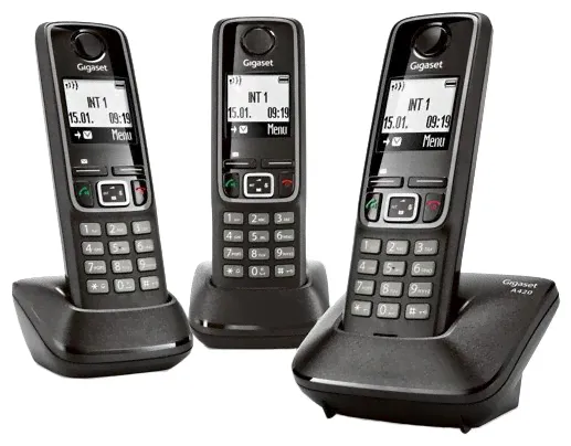 Радиотелефон Siemens Gigaset A420 Trio (3 трубки)-0