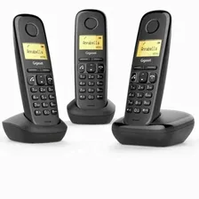 Радиотелефон Gigaset A270 TRIO чёрный (3 трубки в комплекте)